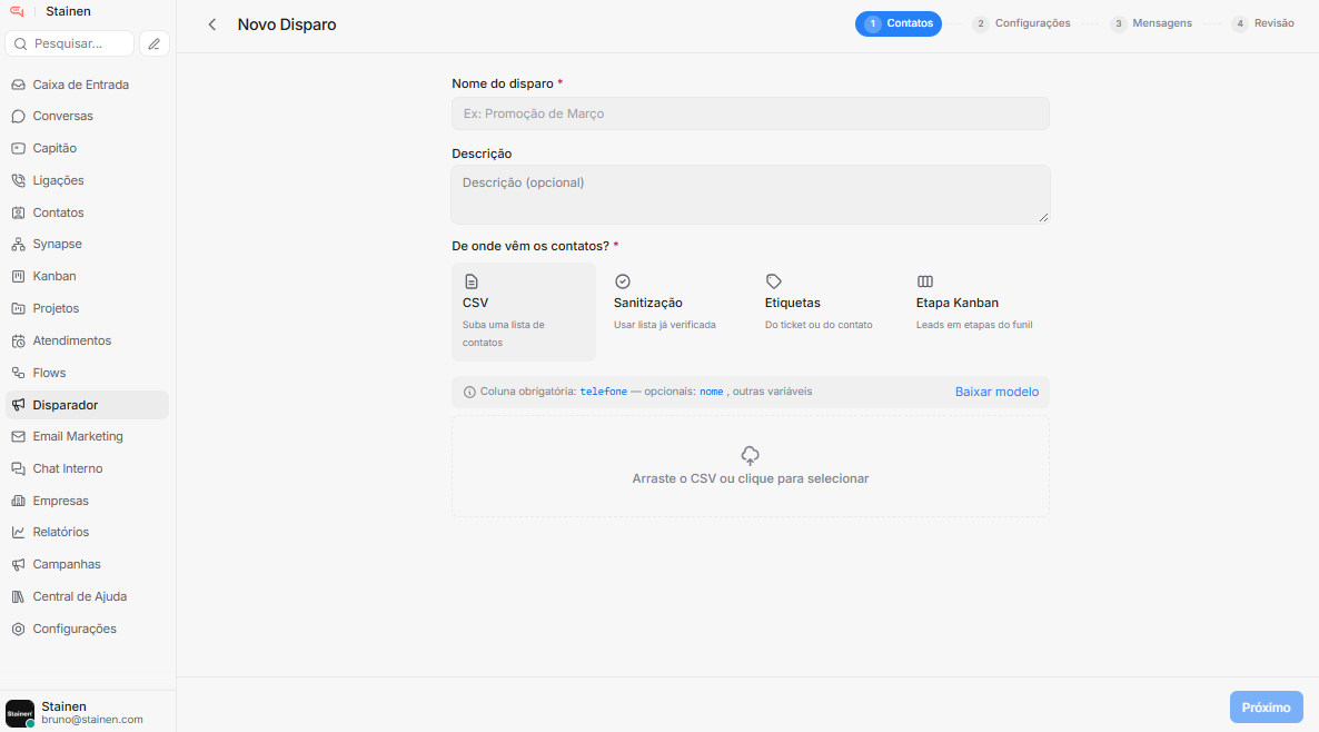 Disparador em Massa Anti-Ban — Campanhas Seguras de WhatsApp